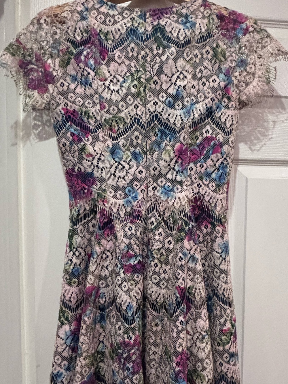 Hunter Dixon for Anthropologie Lace Floral Fit-and-Flare Dress